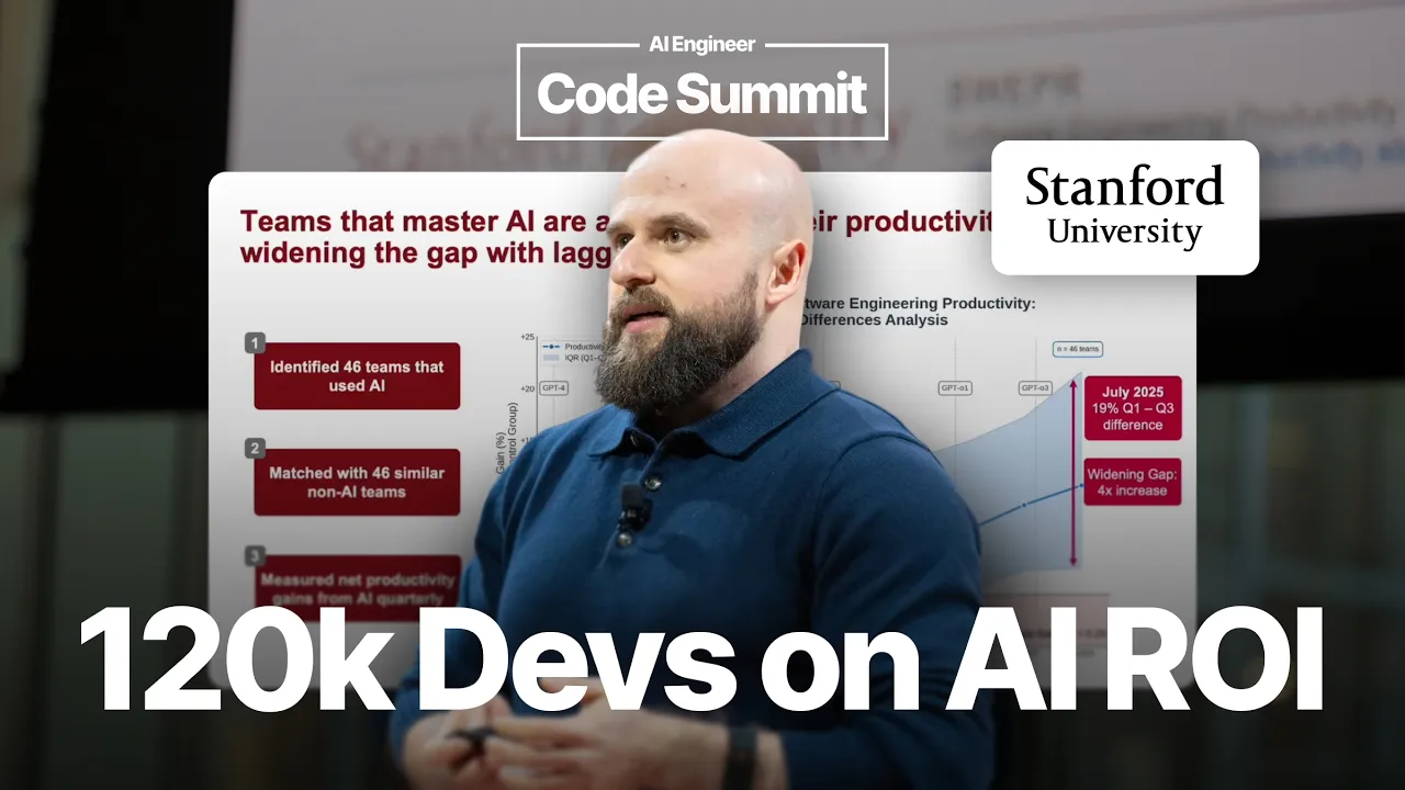 Can You Prove AI ROI in Software Eng? (Stanford 120k Devs Study) — 你能證明 AI 在軟體工程中的投資回報率嗎？（Stanford 12 萬開發者研究）